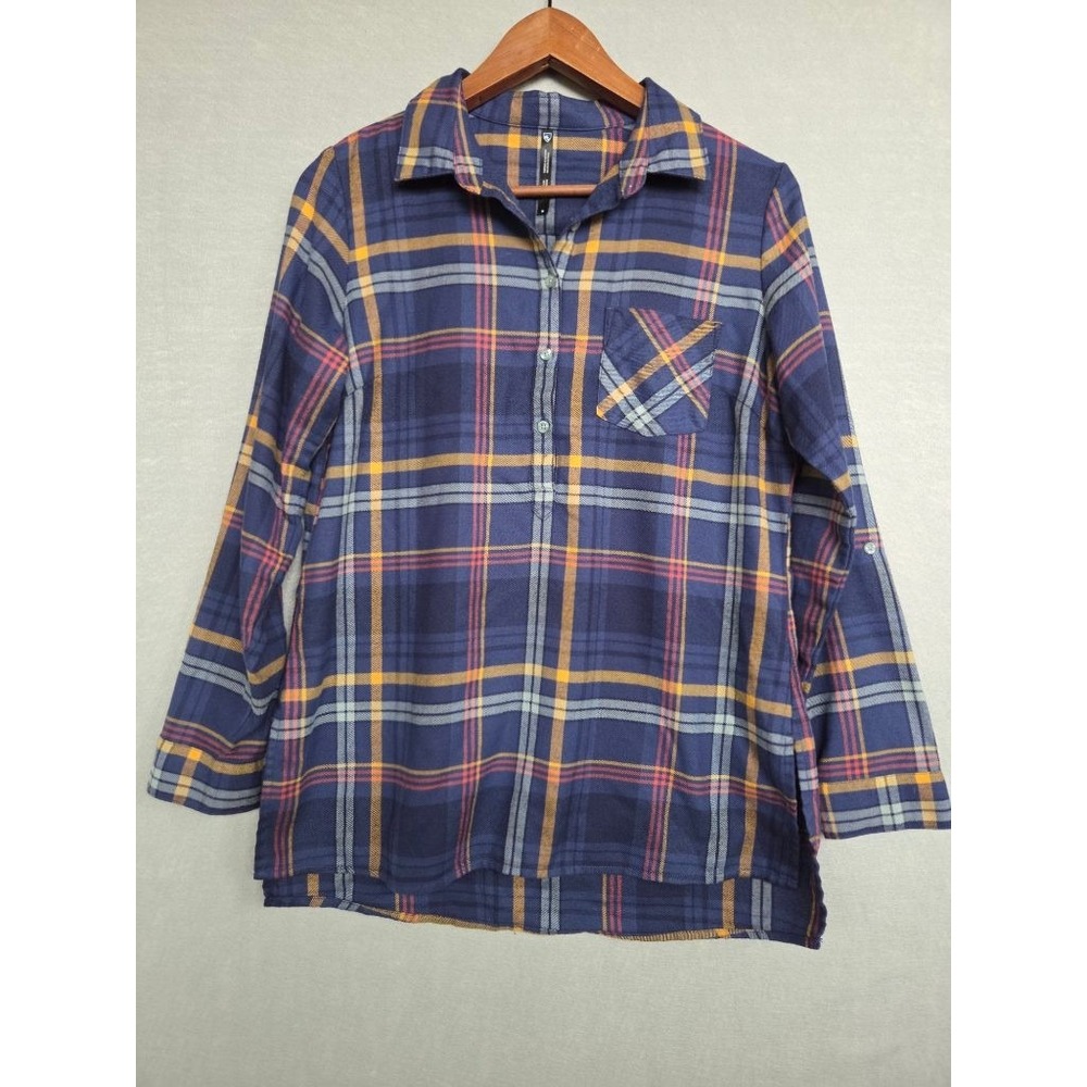 KUHL Womens S Plaid Flannel Shirt Gorpcore Granola Outdoor Hiking Cabincore Top